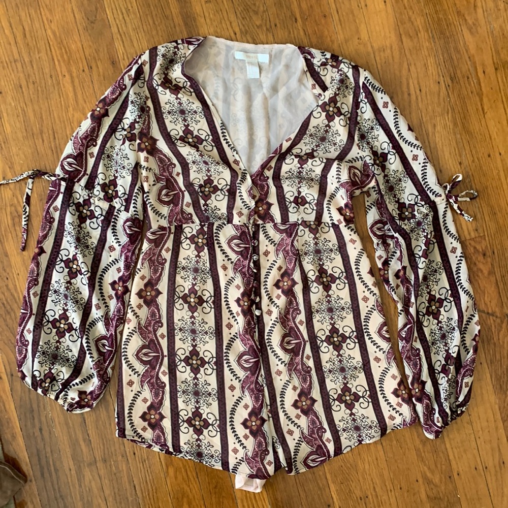 Forever 21 printed romper size small